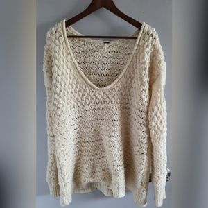Reserved @sunnyrey Free People Wool Oversized Knit Sweater sz L
